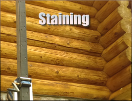  Pikeville, North Carolina Log Home Staining